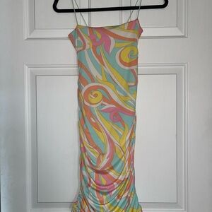 Windsor Colorful Bodycon Spaghetti Strap Dress